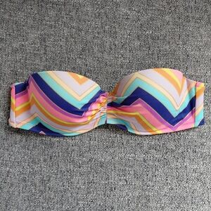 Victoria's Secret Rainbow Striped Strapless Bikini Top Y2K 2000's